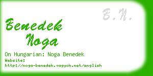 benedek noga business card